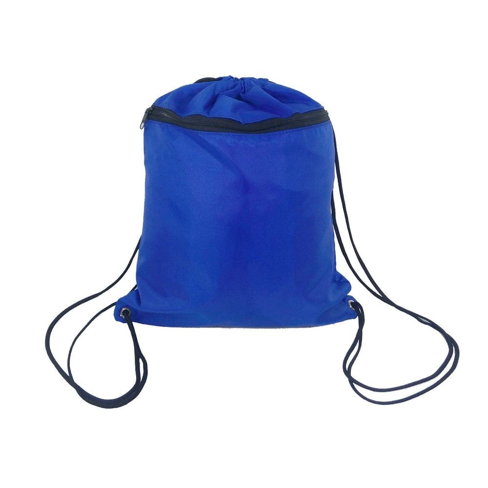 Bolsa sacochila esportivo cordao mochila academia azul
