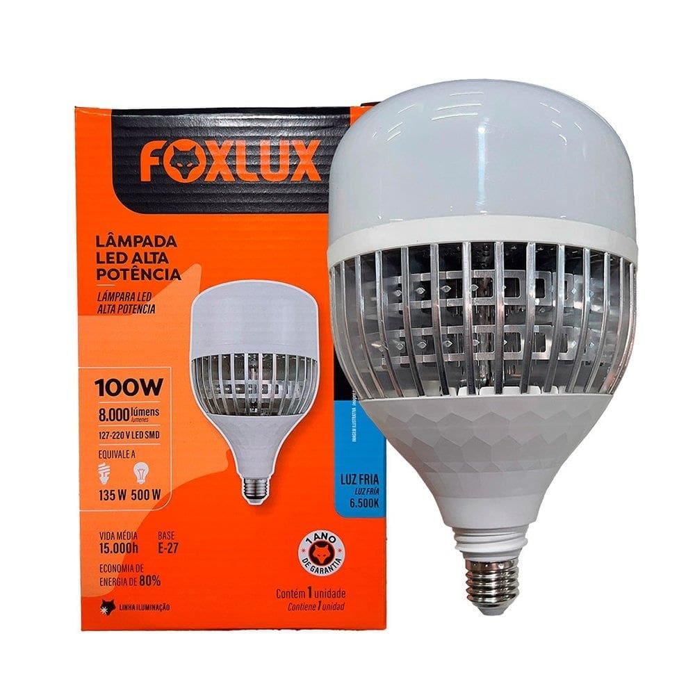 Lâmpada LED Foxlux Alta Potência 100W 6500K E27