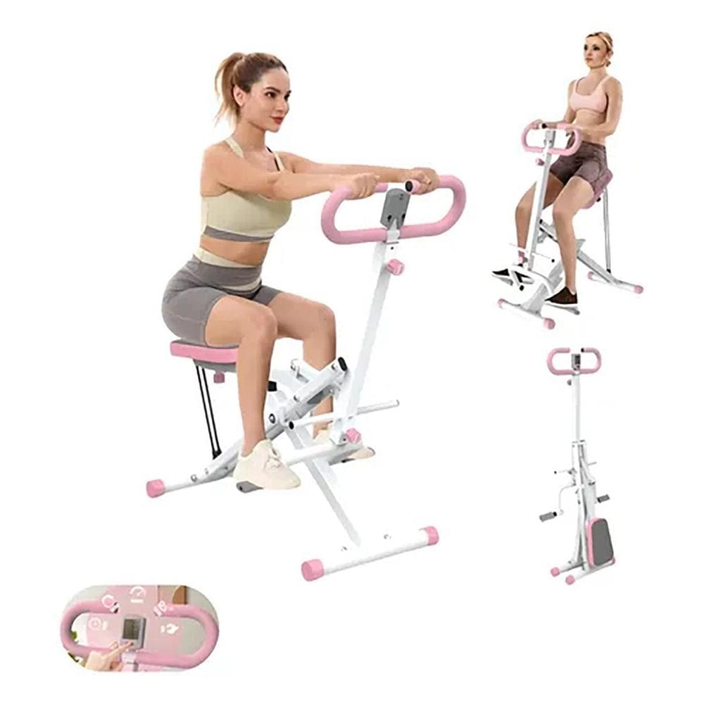 Máquina Remo Agachamento Musculação Fitness 2 Em1 Dobrável