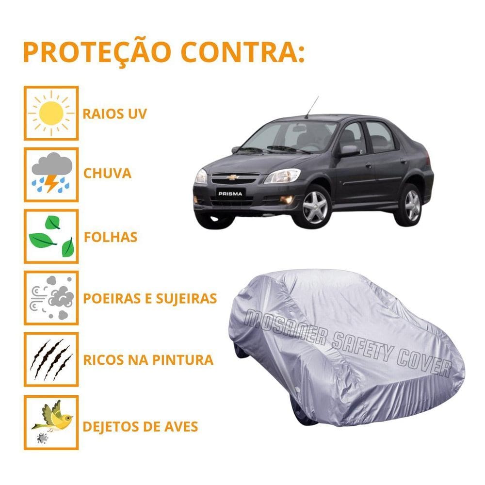Capa Cobrir Carro Prisma Protege Com Qualidade Impermeável