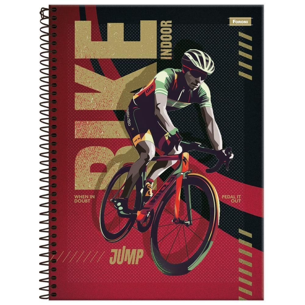 Caderno Univ 20 Matérias 400Fls 200X275Mm Jump Bike Foroni