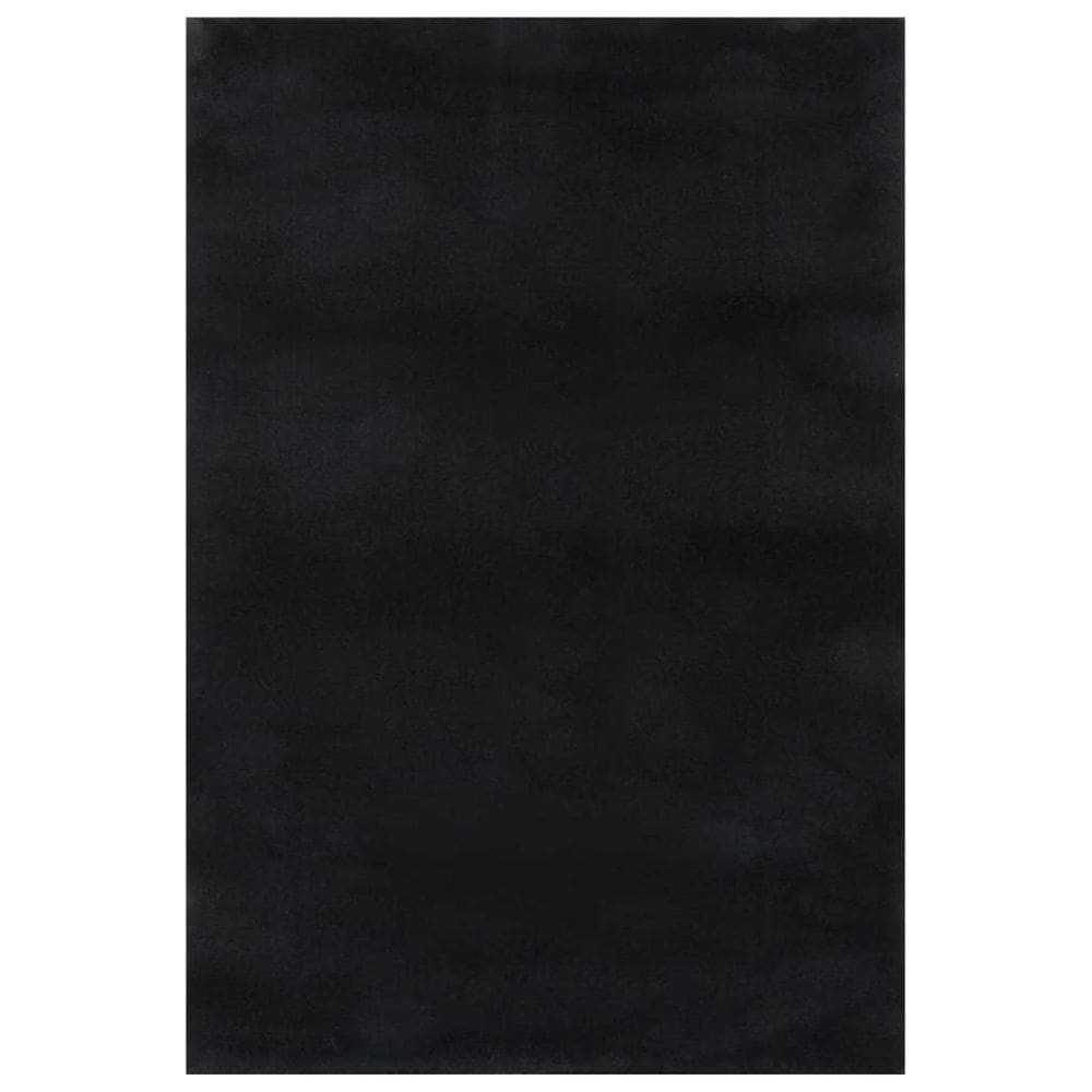 Tapete Area VidaXL Modern 150x210 cm preto macio de pelúcia fofo