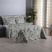 Kit Cobre Leito Colcha Solteiro Dupla Face Amazônia 2 Peças