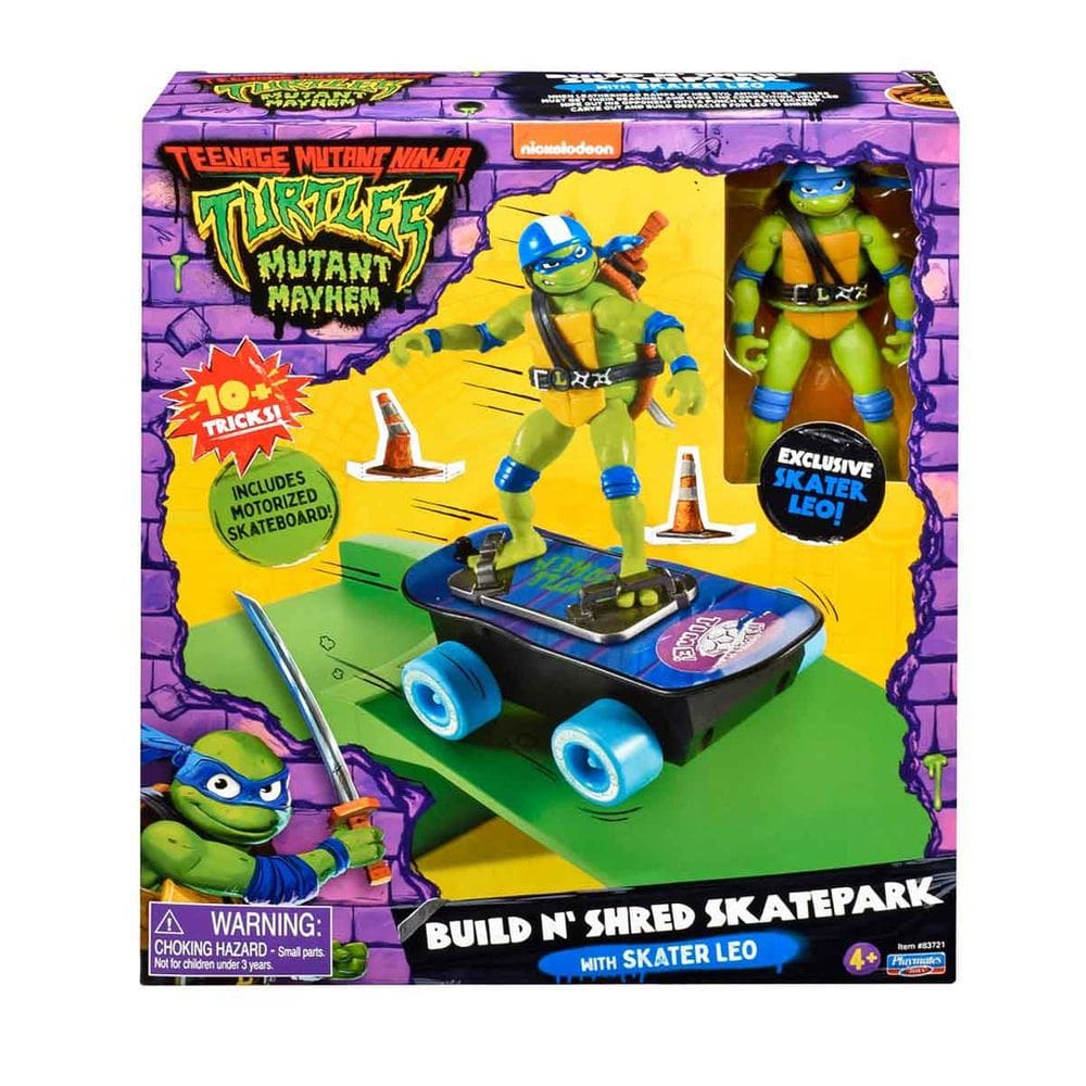 Pista De Skate Com Boneco Leo Skatista - As Tartarugas Ninja