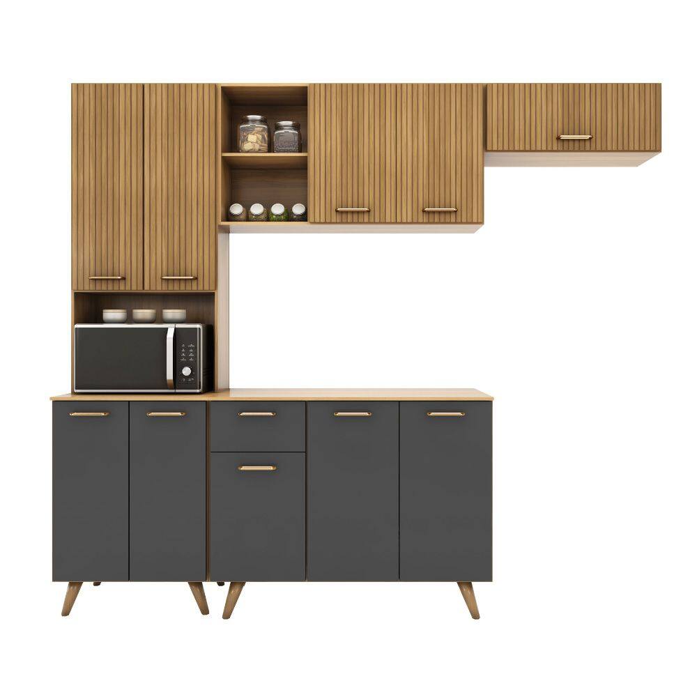 Cozinha Compacta + Balcão Com Tampo (04 Peças) Olinda - SSX Multicoisas