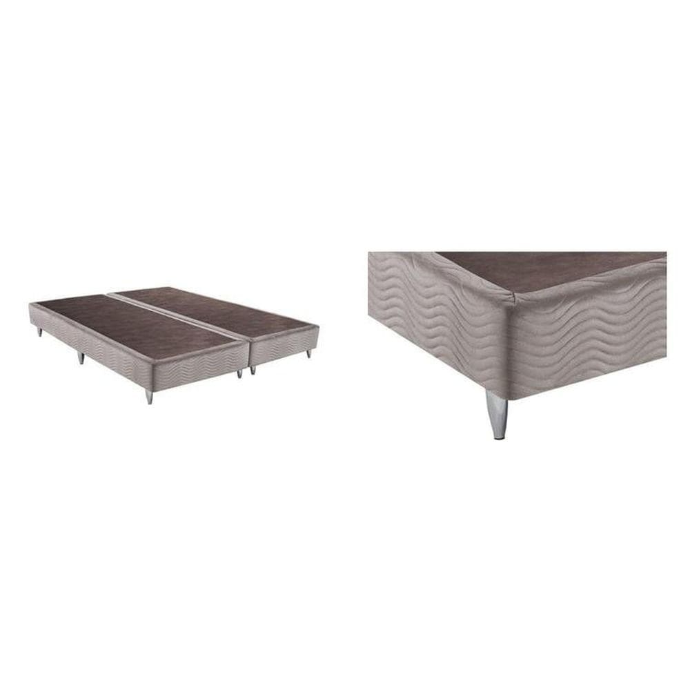 Cama Box e Colchão Airtech Molas Ensacadas 158x188 Bege
