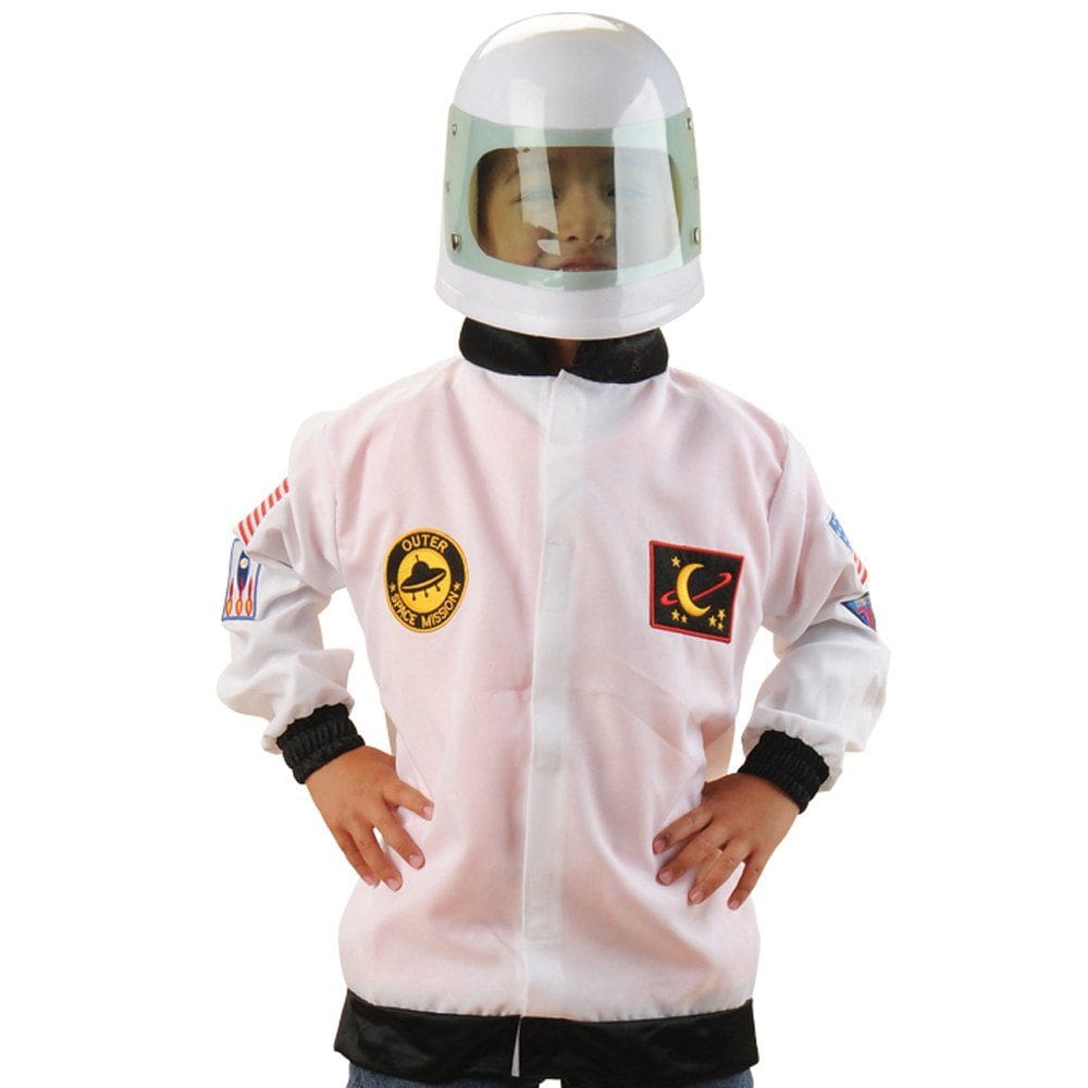 Roupa de carreira para astronautas em sala de aula, brinquedos construtivos
