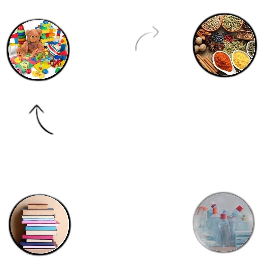 Prateleiras Multiuso Globalmix PP Cinza 89x22x40 cm