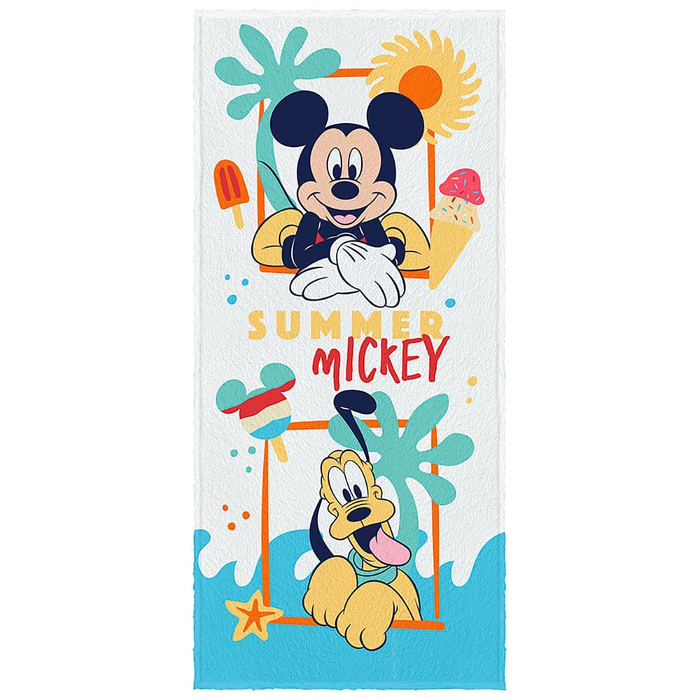Toalha de Banho Infantil Lepper Felpuda Mickey 60cm x 1.20m