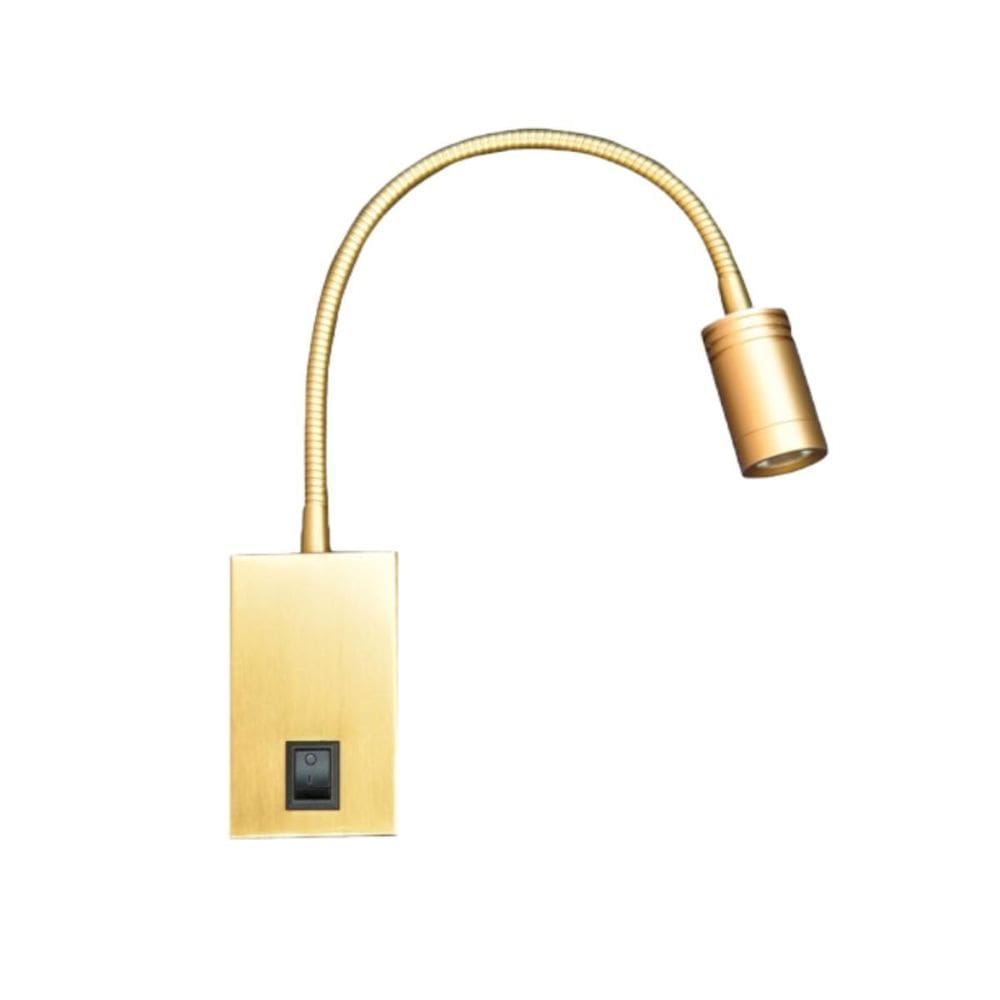 Arandela Led 3W Haste Flexível Quarto Cabeceira Cama Leitura