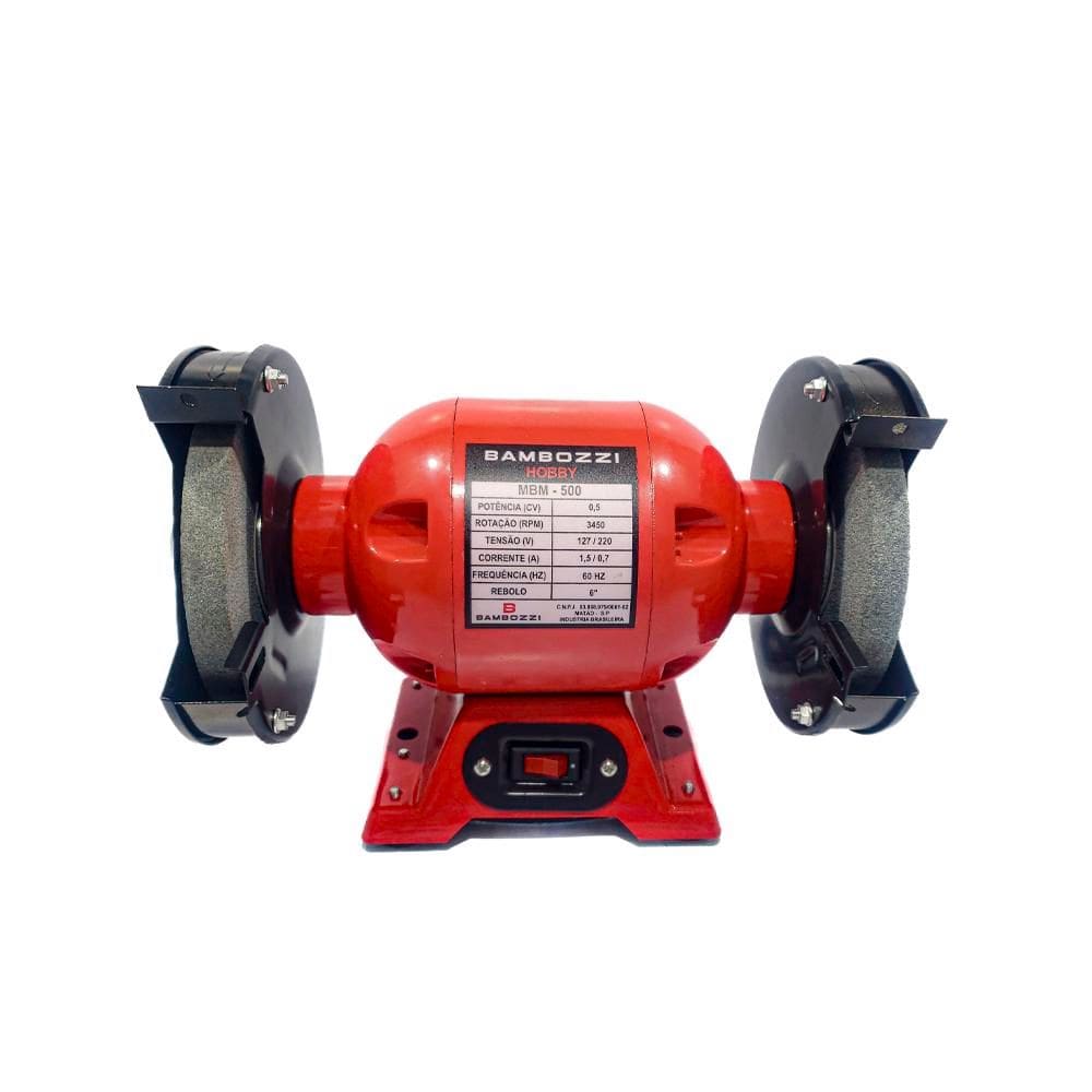 Moto Esmeril 6” 0,5 CV Bifásico 127V / 220V 60hz - Bambozzi MBM-500