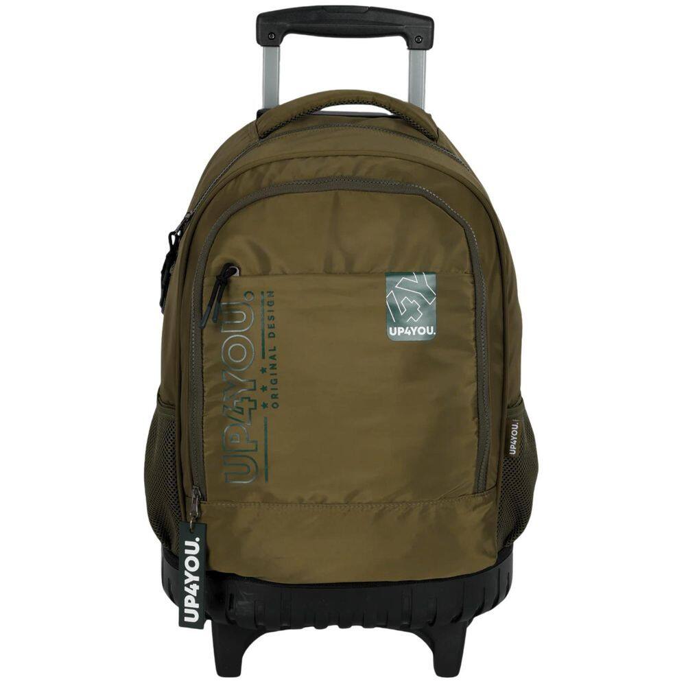 Mochilete Com Rodinhas Up4You  Design Verde Militar