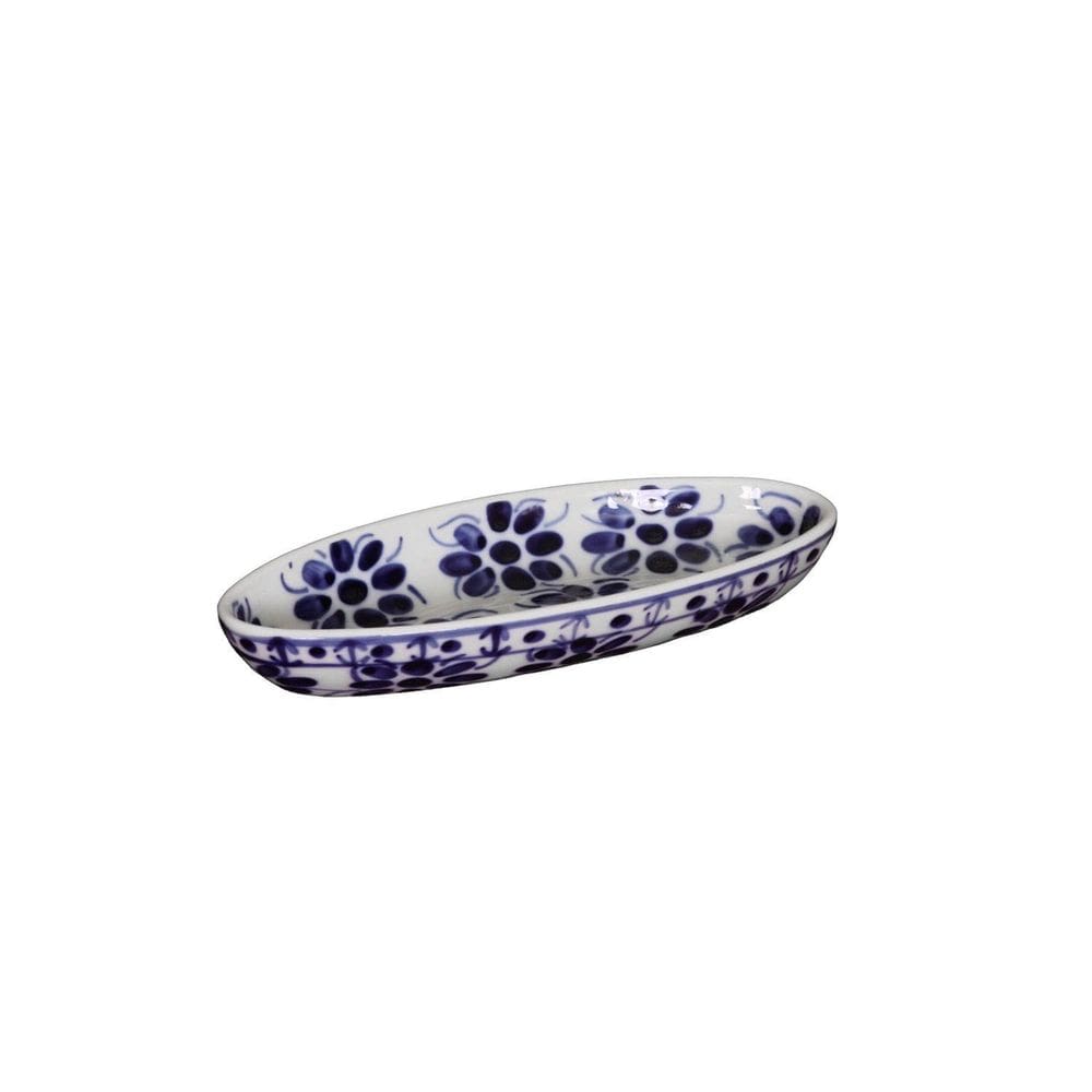 Travessa Oval Mini Feita E Pintada A Mão - 23Cm