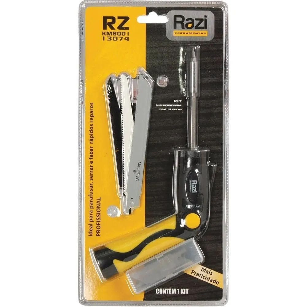 Kit Multifuncional Com 20 Peças Para Parafusar Reparar Razi