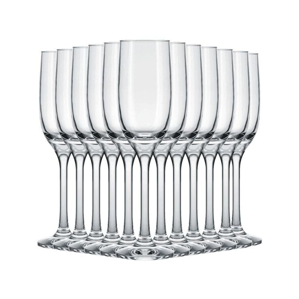 Jogo 12 Taças Champagne Cristal Imperatriz 190 Ml - Nadir