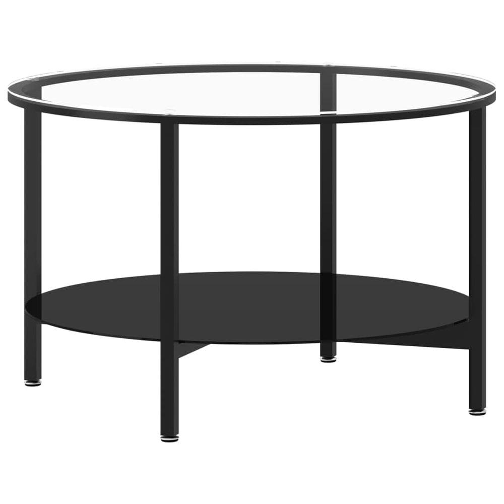 Mesa de chá vidaXL Modern Temperado Vidro Temperado com Estrutura de Ferro 70cm