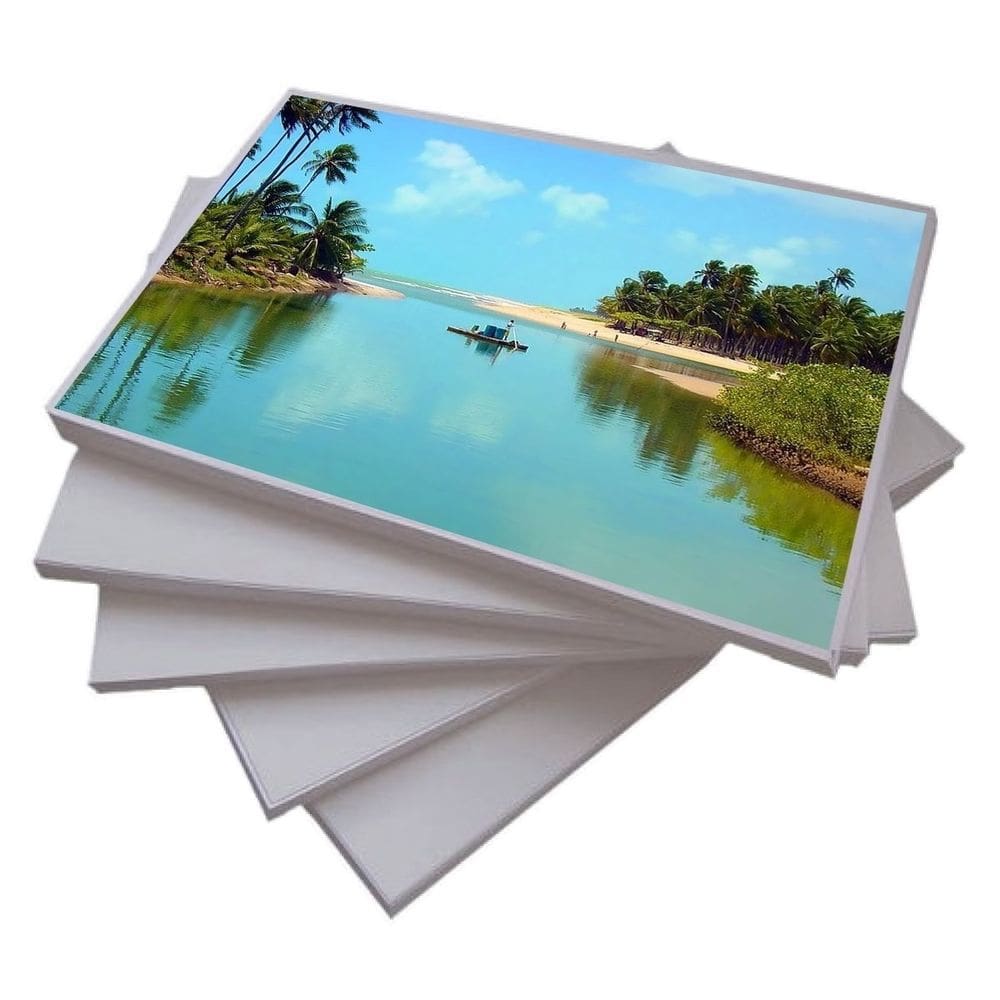 100 Folhas Papel Foto Glossy 115G A4 Á Prova D`Agua