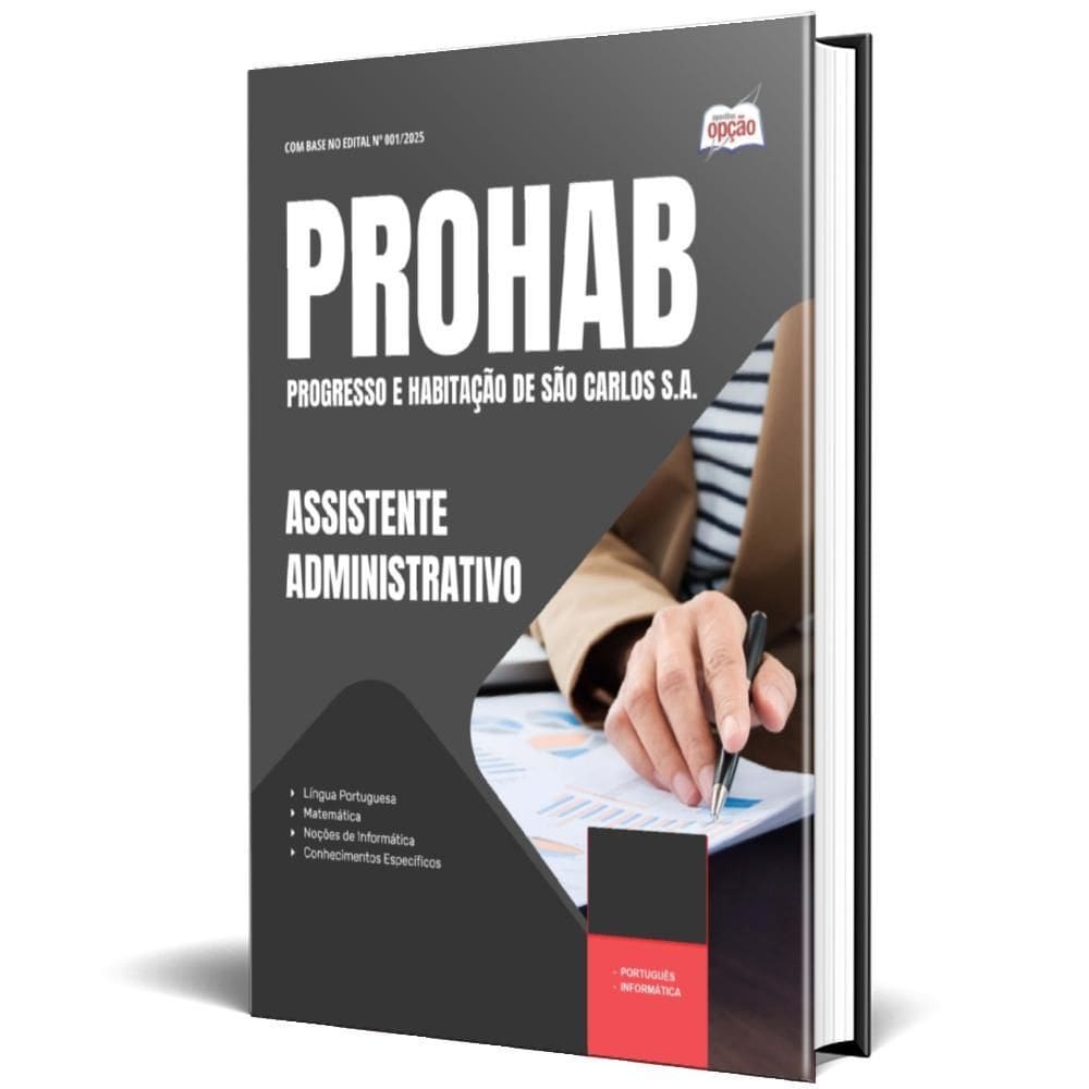 Apostila Prohab 2025 Assistente Administrativo