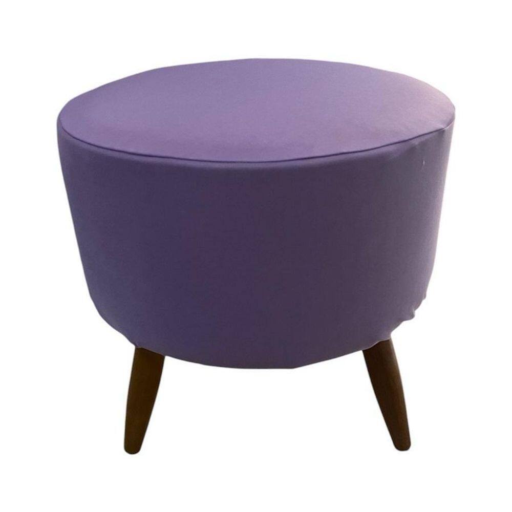 Capa Para Puff Redondo Pé Palito Malha Com Elástico 1 Peça