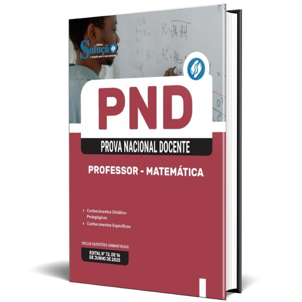 Apostila Pnd  Cnu Professores  2025 Professor Matemática