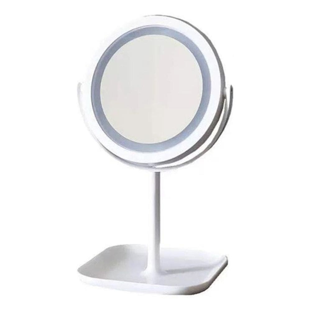 Espelho Maquiagem Led A Bateria 22Cm - Dupla Face 1X E 3X