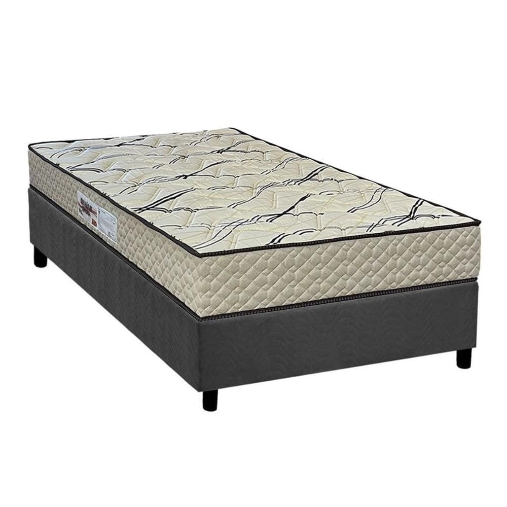 Conjunto Box Solteiro: Colchão Espuma Paropas D33 AG65 Max Sono + Base CRC Suede Gray (88x188)
