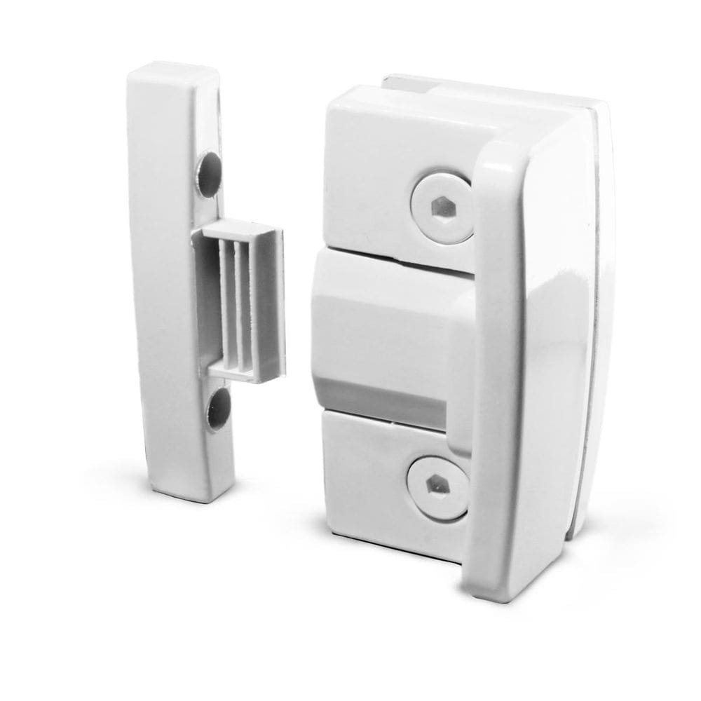 Fechadura Janela Correr Vidro Alvenaria Bate Fecha Branco