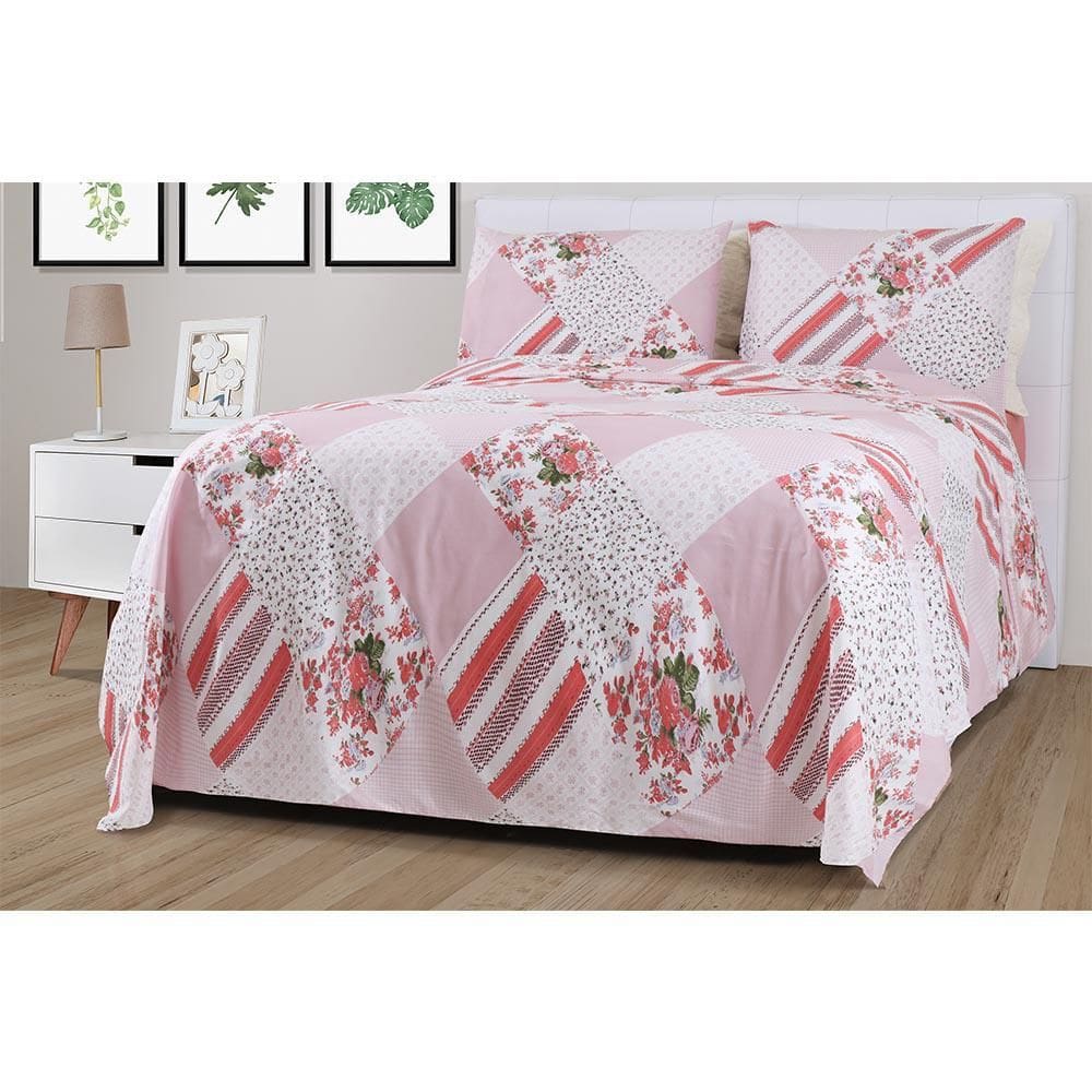 Jogo De Cama Duplo Microfibra Queen Jade Paco Milano Sultan