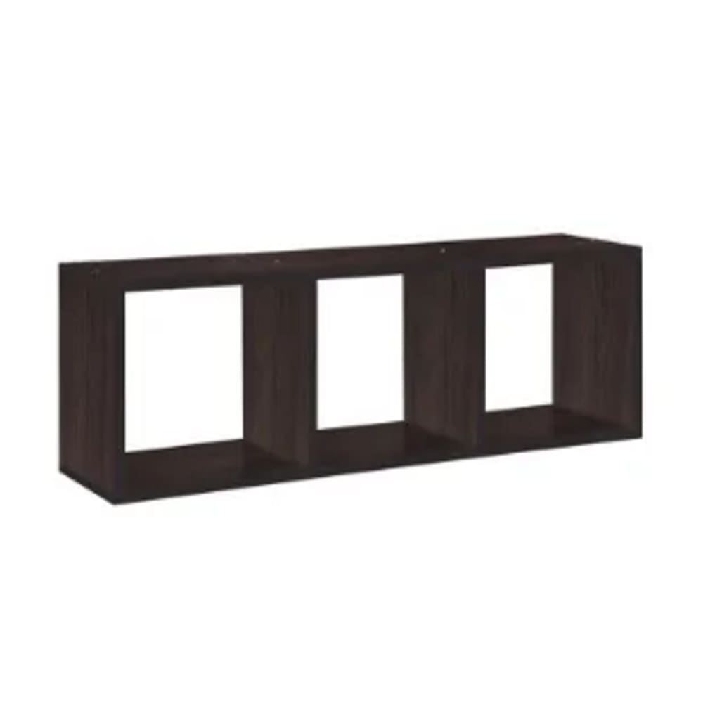 Nicho Prateleira Triplo Decorativo Colors Retangular Tabaco