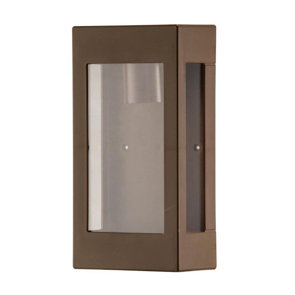 Arandela Externa Retro Retangular Marrom Varanda E27 Zan87