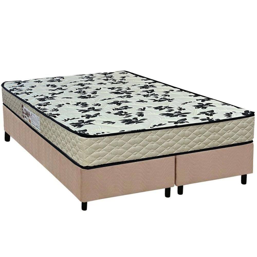 Conjunto Box Queen: Colchão Espuma Paropas D33 Pasquale Wave Clean + Base CRC Suede Clean (158x198)