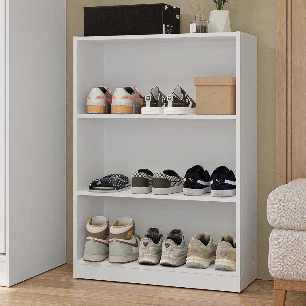 Estante Sapateira 3 Prateleiras Sem Portas Branco Madesa