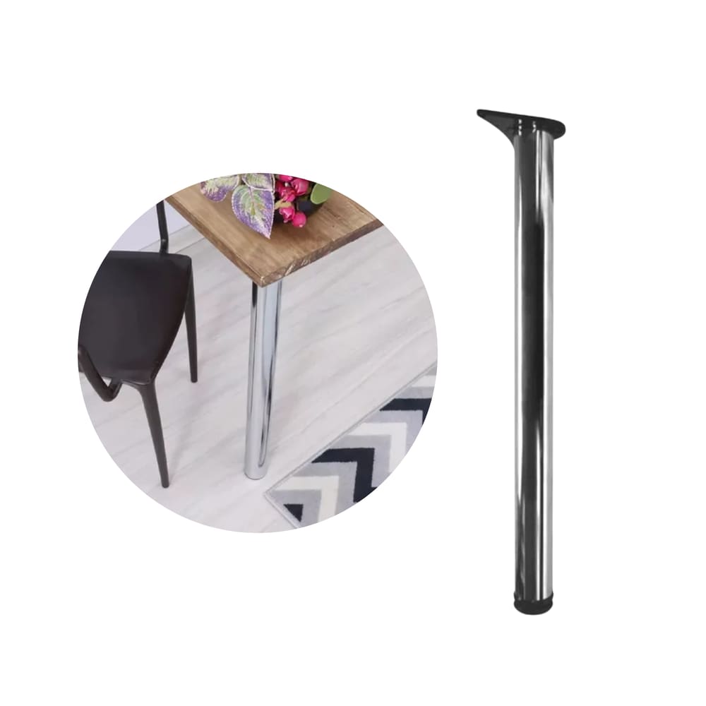 Pé De Mesa Cromado Távola Com Regulagem