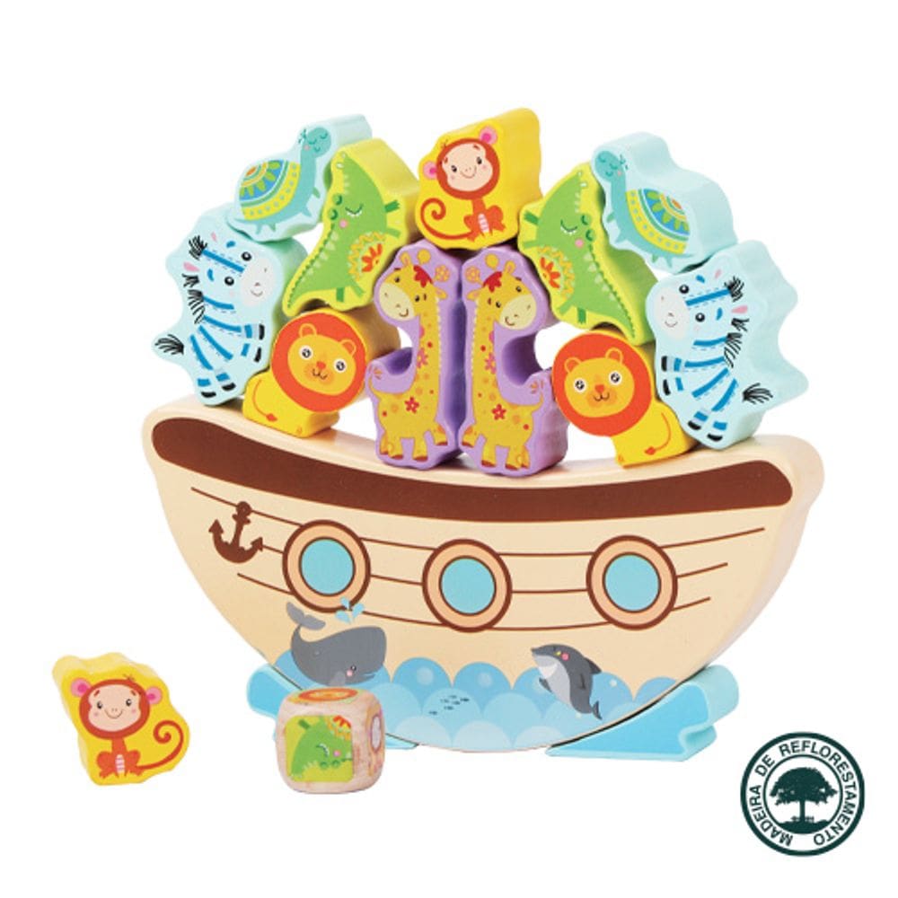 Brinquedo Educativo de Madeira Educaplay Balança Barco
