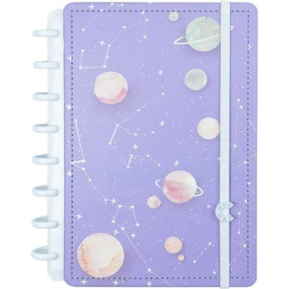 Caderno Inteligente Grande Purple Galaxy Grande
