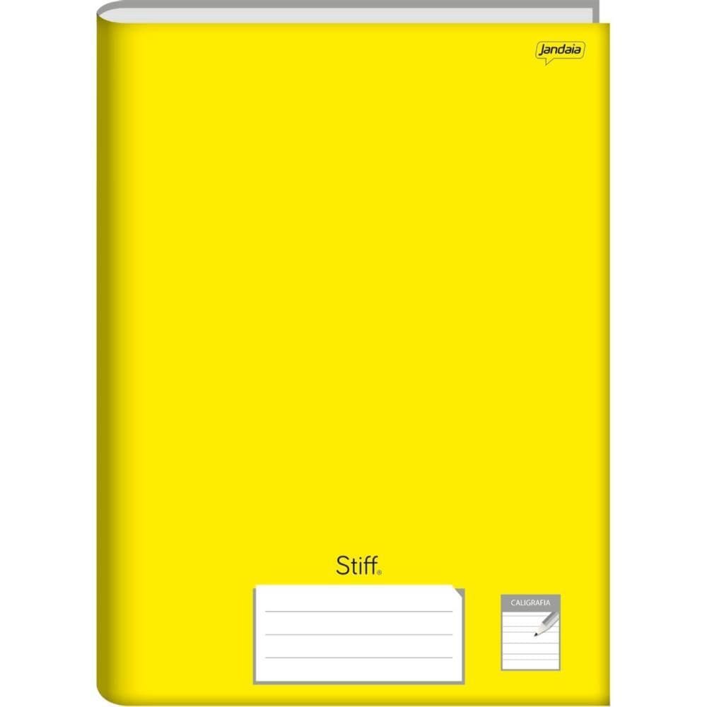 Caderno Caligrafia Capa Dura Stiff 96 Folhas Amarelo 05unid