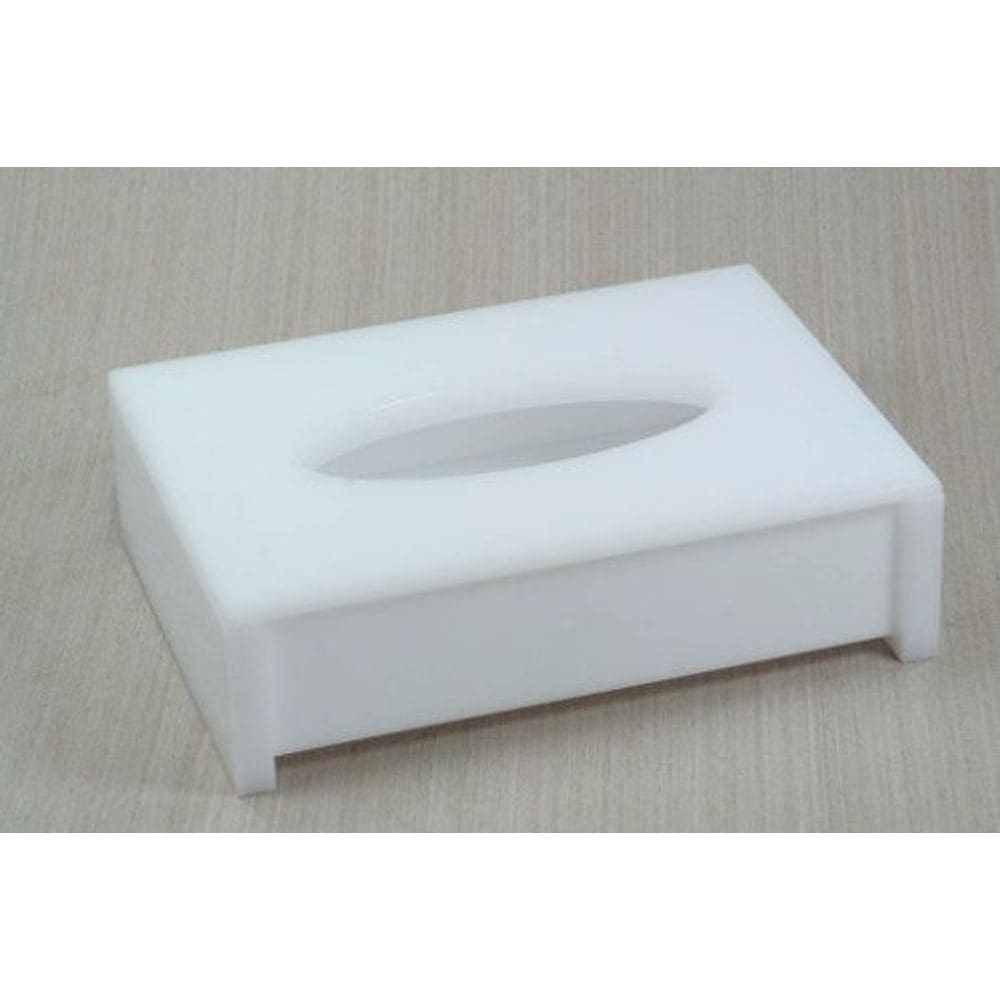 Porta Lenço em  Acrílico Sem Strass Branco