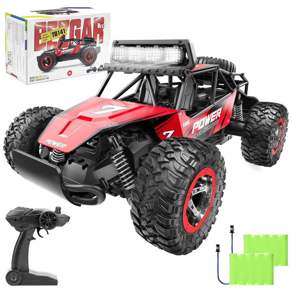 Carrinho de Controle Remoto Off Road até 20 km por hora, Tração 4 x 4, Idade Recomendada 8, BEZGAR, Azul