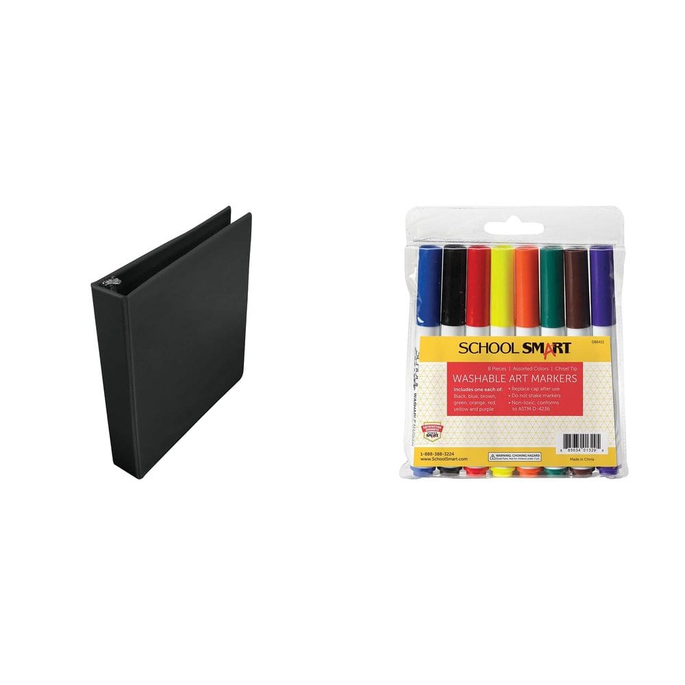 Kit combinado de fichário e marcador Casafoyer de polipropileno D-Ring View