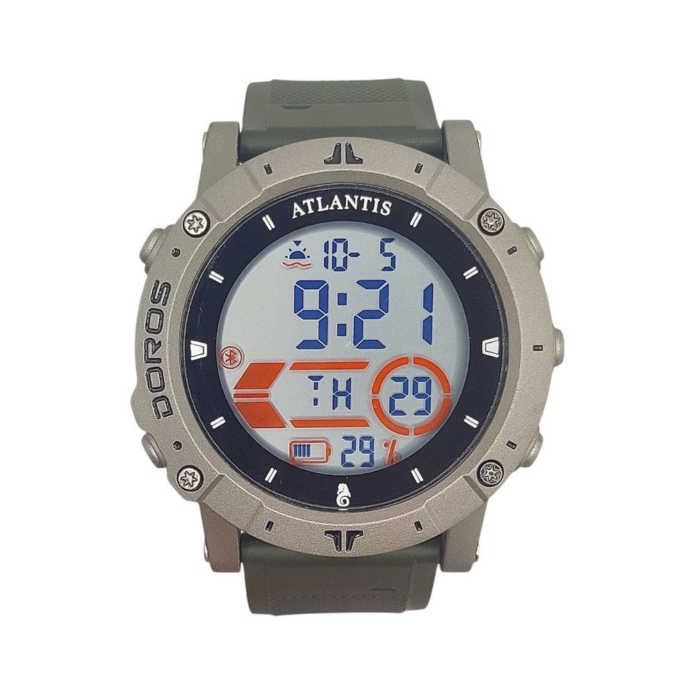 Relógio Atlantis Digital Bonito Cinza Resistente à Água 5atm