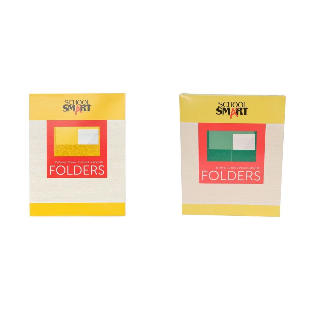 Kit combinado de pastas Casafoyer Extra Large amarelo e verde