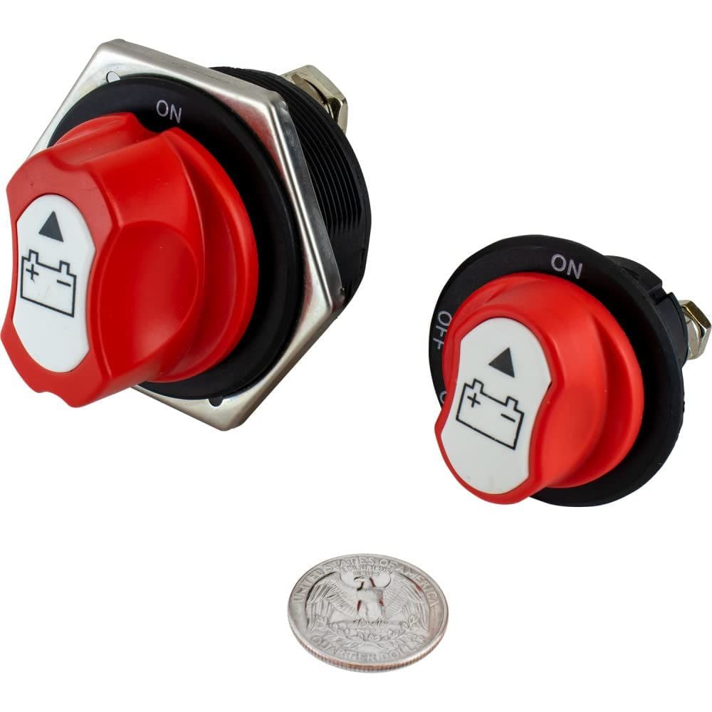 Chave de interruptor de bateria Sea-Dog Mini com botão removível 32V 300A