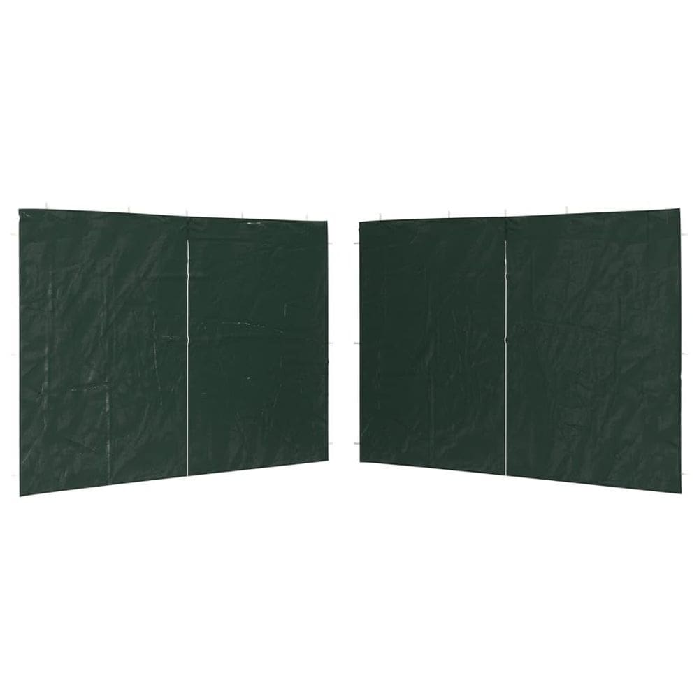 Tenda de festa Sidewall vidaXL Green PE Waterproof 2 unidades