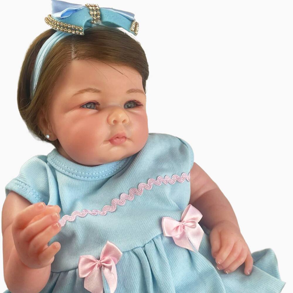 Boneca Reborn Realista Faz Xixi de Verdade Com Acessórios
