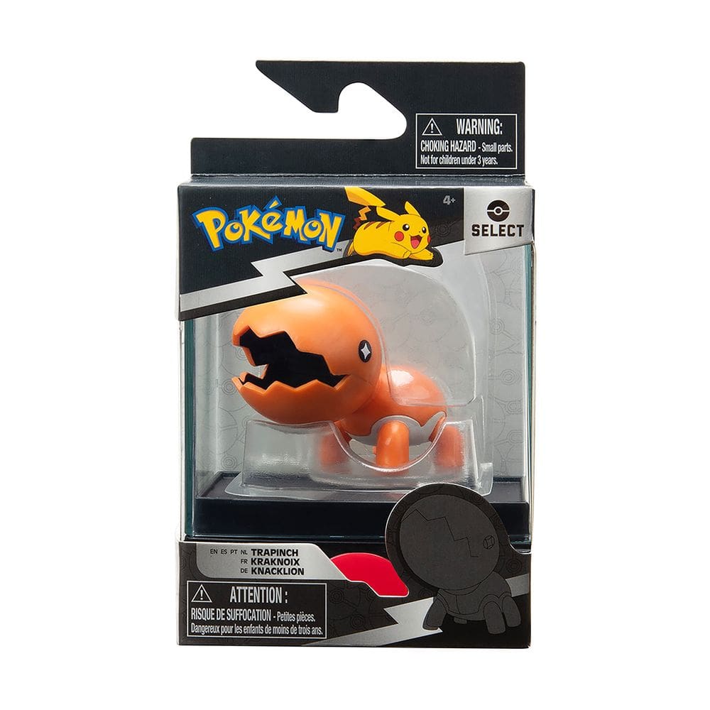 Boneco Trapinch De 3Cm Com Case - Pokémon Série Select