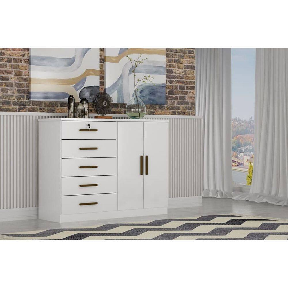 Cômoda para Quarto com Sapateira 5 Gav - Seul Novo Horizonte