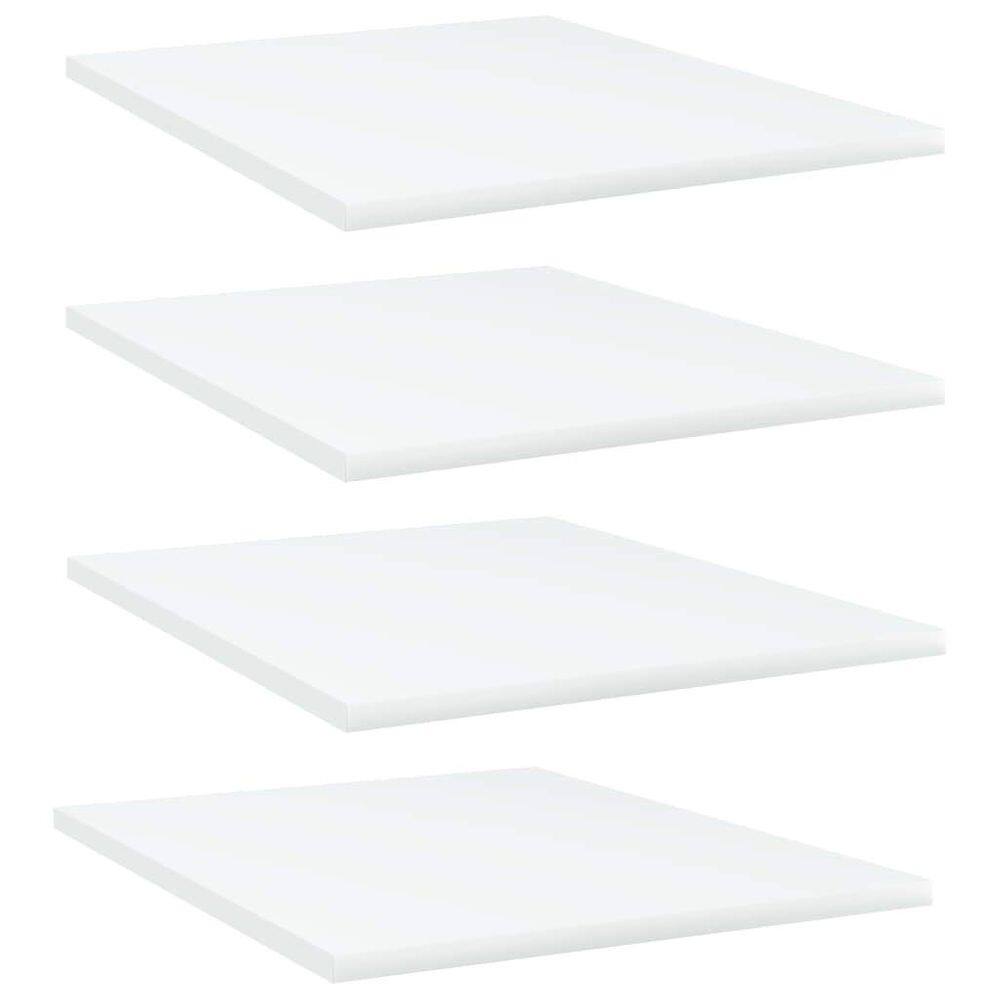 Conjunto de 4 peças de tábuas de estante VidaXL White, 40x50x1,5 cm, madeira projetada