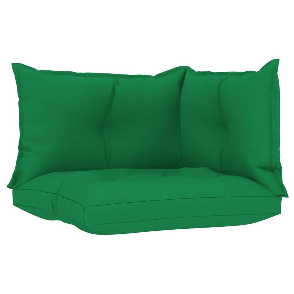 Almofadas de sofá Pallet VidaXL em tecido verde, 3 peças