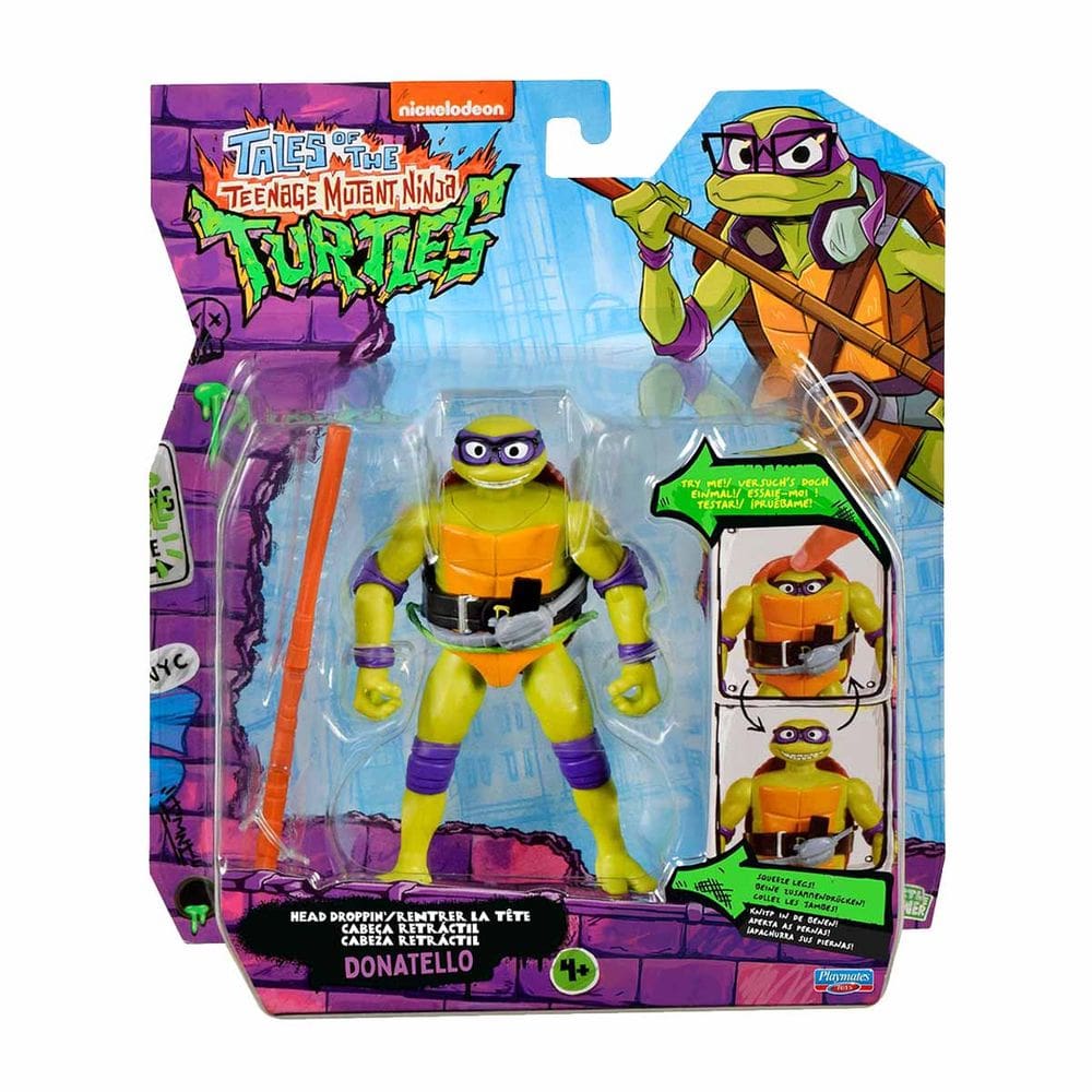 Boneco Donatello de 10cm Cabeça Retrátil As Tartarugas Ninja