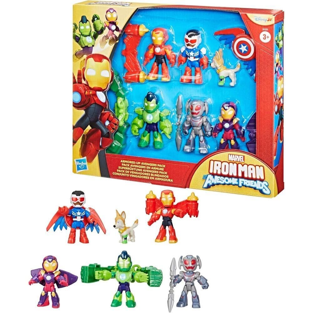 Figuras Marvel em Armadura Pacote com 6 Personagens - Hasbro